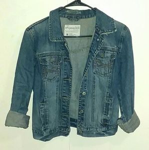 Aeropastle distress jean jacket